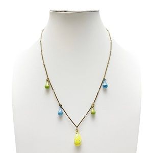 Nicole Romano NYC Speckled Enamel Bullet Weights Sinkers Charm Goldtone Necklace